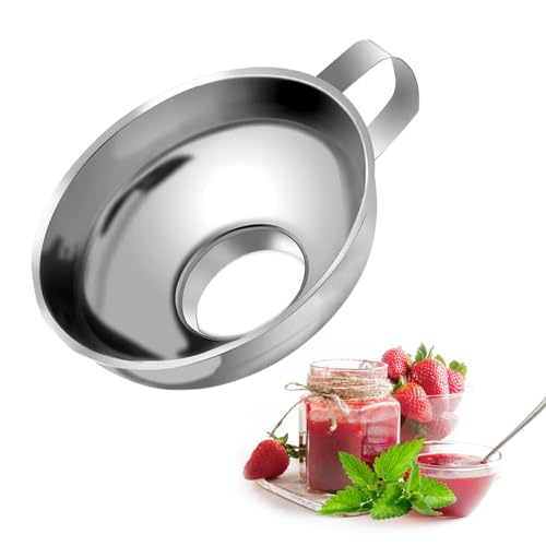 Canning Funnel - Grade Stainless Steel Wide Mouth Funnels for Kitchen Use | Supplies Kit for Wide and Regular Mason Jars - color: L