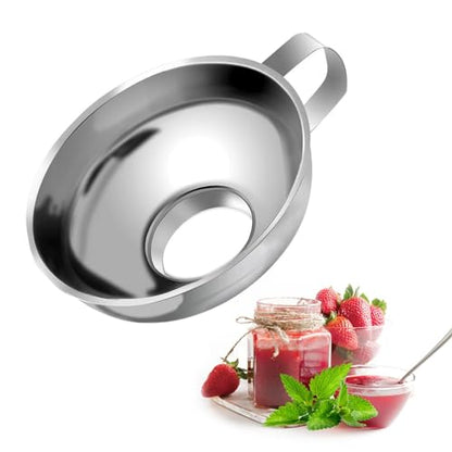 Canning Funnel - Grade Stainless Steel Wide Mouth Funnels for Kitchen Use | Supplies Kit for Wide and Regular Mason Jars - color: L