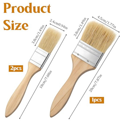 3 PCS Pastry Brush for Baking Basting Brush for Cooking Butter Brushes for Cooking BBQ Kitchen Baking Brushes Oil-Brush for Oil Sauce, Butter, Sauce