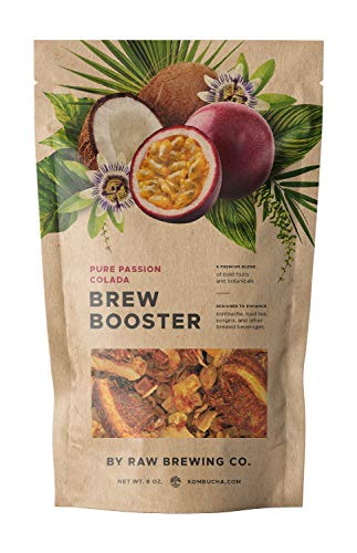 Kombucha.com Pure Passion Colada BREW BOOSTER - Super Premium Passionfruit Coconut Blend w/ Botanicals for Creating Store Quality Kombucha, Flavored Iced Tea, Sangria, and More - All Natural, Loose Leaf, Caffeine Free, No Artificial Flavors, Immunity Boos