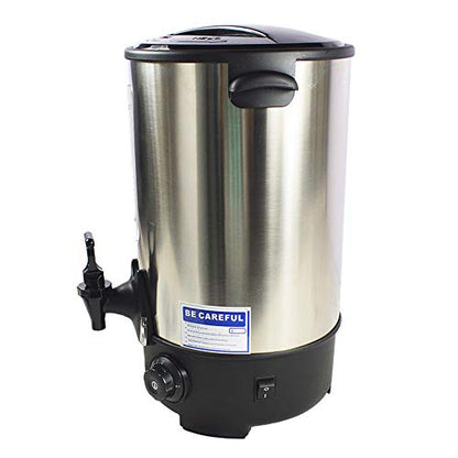 INTBUYING Stainless Steel Large Capacity Commercial 110V Hot Water Dispense Boiler Instant Boiling Machine Heater Electric Kettle Temperature Control for Coffee Tea with Faucet Tap-15.4L - size: 16.3 Quarts