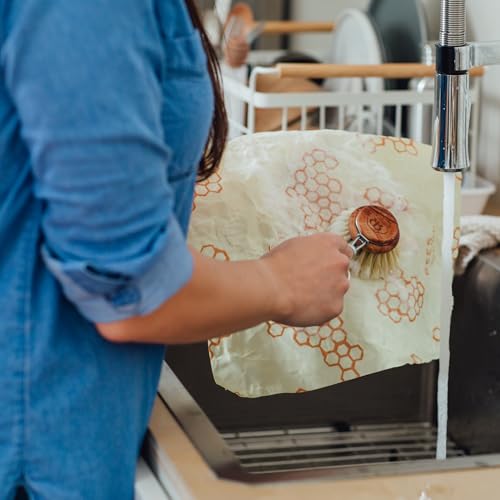 Bee's Wrap Beeswax Wraps for Bread - 2 Pack Beeswax Bread Wrap for Sourdough & Bread Storage - Plastic Free Made in USA Reusable Natural Food Wrap - & Honeycomb - color: Honeycomb 2 Pack