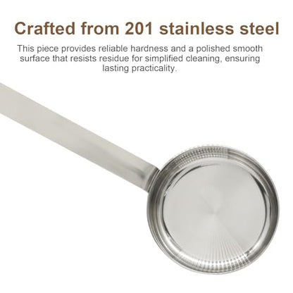 Bivethoi 3 oz 10.55" Stainless Steel Pizza Sauce Spoon | Long Handle, Flat Pizza Sauce Ladle, Measuring Scoop, For Stirring/Portioning/Serving Soups - size: 1 Pack