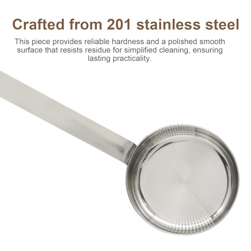 Bivethoi 2Pcs 3 oz 10.55" Stainless Steel Pizza Sauce Spoon | Long Handle, Flat Ladle Design, Measuring Scoop, For Stirring/Portioning/Serving Soups - size: 2 Pack