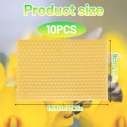 Beeswax Sheets Beehive Wax Foundation Sheets Natural and Additive-Free, for Candle Making, Crafts, Beekeeping, and DIY Projects, High-Quality Beeswax for Pure, Eco-Friendly Creations