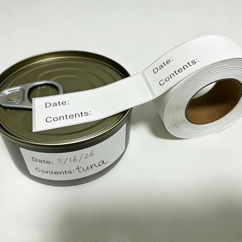 320Pcs Removable Freezer Labels, 1 x 3 in Food Labels to Write on Food Storage Stickers Date Label, Waterproof Oil Resistant Canning Jar Labels Freezer Paper Label, Clean Leaves No Residue - color: White, 1'' X 3''