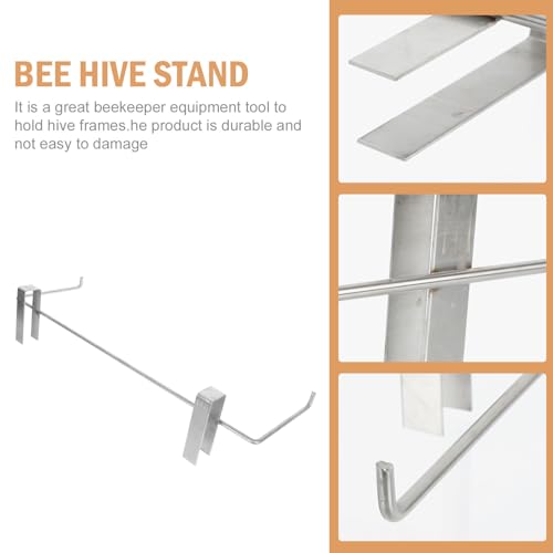 Toddmomy Beekeeping Frame Holder and Metal Beehive Shelf Portable Hanging Rack for Bee Houses Apiculture Stand Tool for Honey Harvesting and Hive Storage