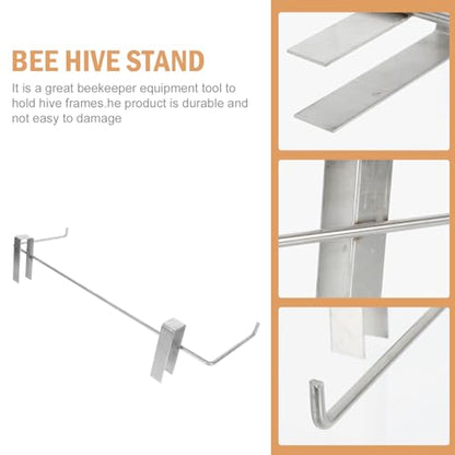 Toddmomy Beekeeping Frame Holder and Metal Beehive Shelf Portable Hanging Rack for Bee Houses Apiculture Stand Tool for Honey Harvesting and Hive Storage