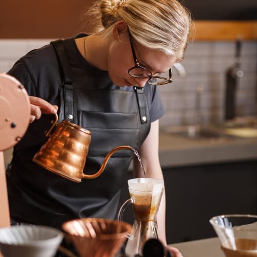 Mixpresso Gooseneck Pour Over Coffee Kettle, Barista Pour Control Design For Coffee & Tea High-Grade Stainless Steel 1.2 Liter (40 Oz) Drip Coffee Induction Cooker, Copper Stovetop Kettle - color: Bronze