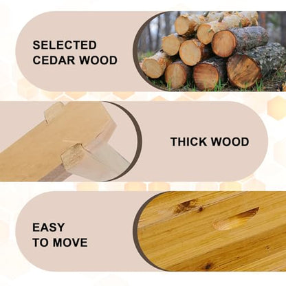 Beeswax Coated Bee Hive Starter Kit - 3 Layer Langstroth Beehive with 2 Deep & 1 Medium Super Boxes - Premium Wood Honey Bee House, Metal Top Cover & Queen Excluder (No Frames)