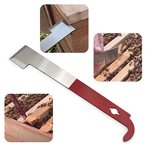 1PC Stainless Steel Bee Hive Scraper Tools - J Hook Bee Frame Lifter Beekeeping Equipment Bee Hive Hand Tool Beekeeper Tool, 10.6 Inch - size: 1 PC