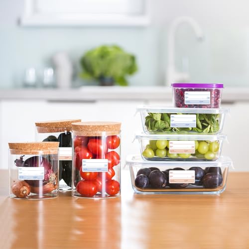 2 Rolls 1000 Pcs 1 X 2 inch Removable Food Date Sticker Labels, Easy to Write for Freezer, Refrigerator Food Containers Date Sticker, Leftover Labels (New-Blue-Red-Spanish) - style: New-Blue-Red-Spanish