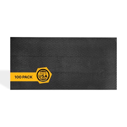 Mann Lake 8 1/2" Waxed Rite-Cell Foundation, Easy Install Bee Hive Frames, Durable & Bee Friendly Brood Chamber Essential, Withstands Heavy Extracting, Case of 100, Black - color: Black