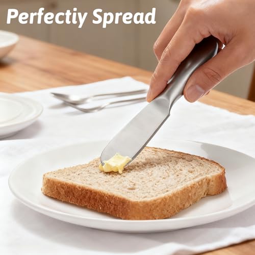 2 Pcs Cheese Spreader Knives, Stainless Steel Spreader Knife Set Little Cheese Spreaders Knives Charcuterie Utensils Butter Knife Spreaders for Sandwich Appetizers Jam Pastry Making