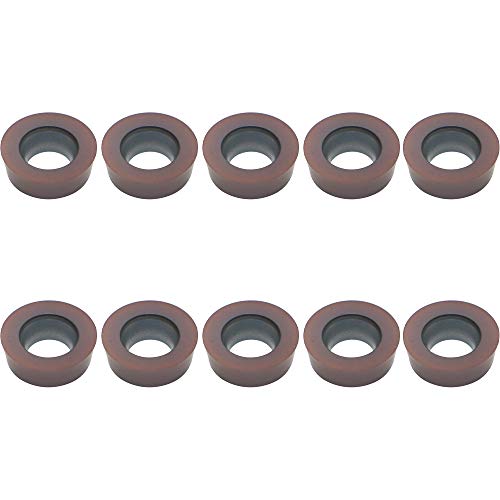 Carbide Milling Insert Round RPMW1003 MO (R5) CNC Milling Machine Indexable Milling Insert, Multilayer Coated Lathe Tool Insert,Suitable for Processing Steel and Stainless Steel.10 Pieces/Box - size: RPMW1003MO VP