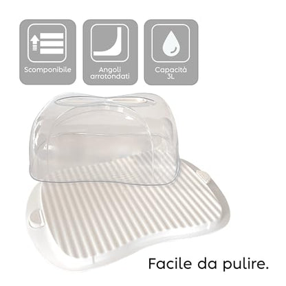 Snips Cheese Box | 3 Litres | Cheese Container | Food Container | White | Made in Italy | 0% Bpa