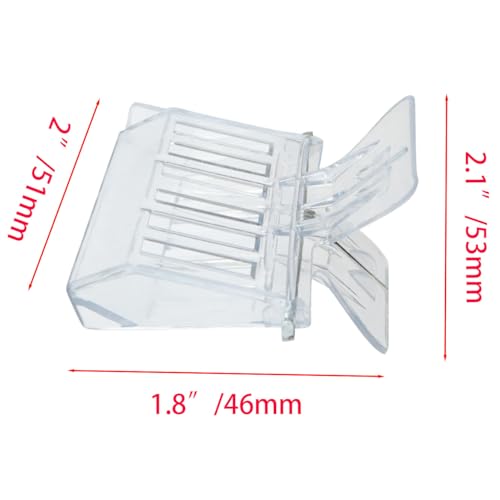 4PCS Plastic Queen Bee Catcher Set Transparent Colour Clamp Cage Beekeeping Tool 2.6 x 2 x 1.9 inches for Safe Capture and Storage