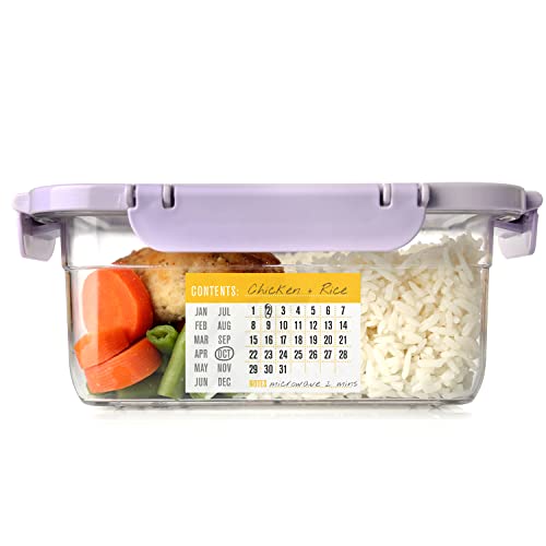 Food Packaging Labels with Month and Date Info / 250 Small 2.5" x 1.7" Meal Prep Labels/Freezer Safe Meal Planning Stickers/Made in The USA - size: Yellow 1.7” x 2.5”
