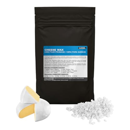 Carmel Cheese Wax, White (5 lb), Food-Grade Wax Beads to Protect Cheese