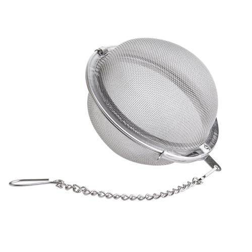 Tiesta Tea Small Stainless Steel Infuser Ball for Loose Leaf, Reusable Strainer with Extra Fine Mesh & Chain, Single Cup Steeper, Ideal for Hot & Iced Brewing, Holds 1 TBSP of Tea - style: Tea Ball