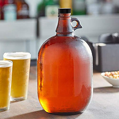 12 Pack 38mm Growler Caps Growler Lids Poly Seal Screw Caps Poly Seal Growler Caps Compatible with 1/2 Gallon and 1 Gallon Glass Gallon Jugs Replacement for Homebrew Wine Making Beer Brewing, Black