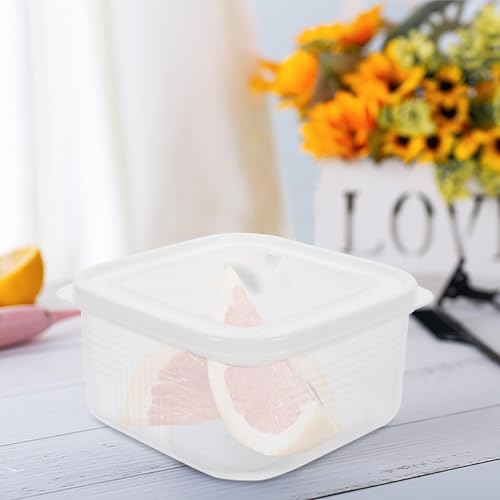 Ipetboom Refrigerator Cheese Preservation Box with Lid Stackable Food Storage Container for Fruit Bread Snacks and Salad Space-saving Fresh-keeping Box for Kitchen Camping and Picnic Use