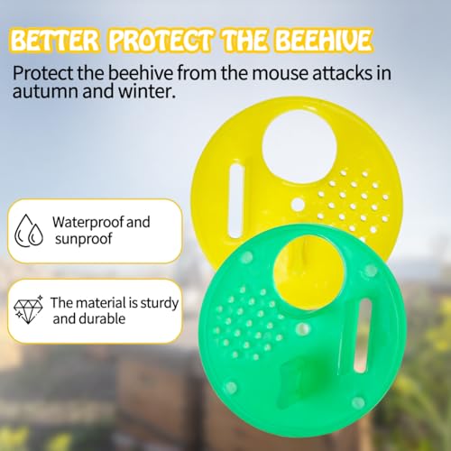Yahpetes 15 Pcs Bee Nest Door Beekeeping Tools 2.68'' Bee Round Beehives Vents Plastic Vents Bee Hive Nuc Box Entrance Gate Beekeeping Tool (Bee Nest Door)