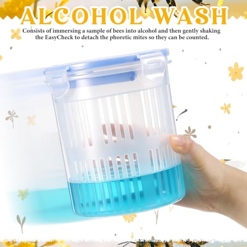 Qualirey Large Varroa Mite Detection Jar and Measuring Cup Leak Proof Varroa Checker for Helping Beekeepers Easily Count and Monitor (5.12 x 5.91 Inches) - size: Large