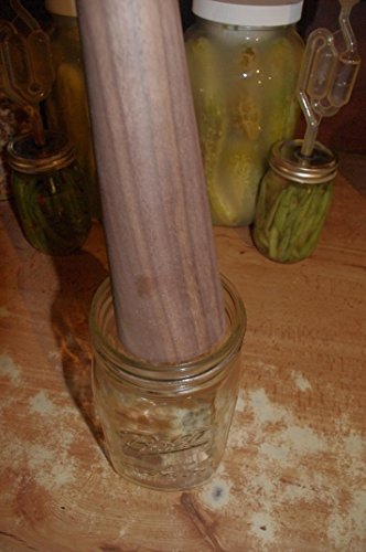 One Piece Wooden Sauerkraut Tamper (Walnut)