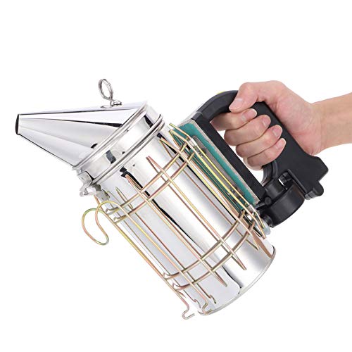 Stainless Steel Electric Beehive Smoker with Handle, 5V Power Supply, Professional Beekeeping Equipment