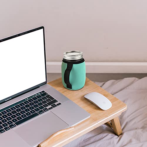 Beautyflier 16oz Regular Mouth Mason Jars Neoprene Sleeve, Mason Jars Drinking Glasses Neoprene Cover, Wide Mouth Pint 16-Ounce Glass Mason Jar Insulators with Handle, Sleeve Only - color: 16OZ, 3COLOR