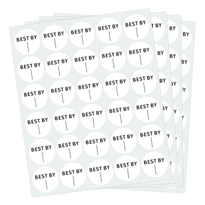 600PCS Expiration Date Pantry Labels, 1 Inch Circle Dot Small Blank Expiration Date Food Stickers, Best by Labels for Food-Containers, Storage, Freezer, Restaurant Food-Saver, Food-Service Prep