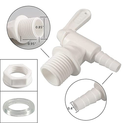 Botting Bucket Spigot 1'' Beer Brew Spout Tap Plastic Bucket Spigot Valve for Home Brewing Wine Making 3 Pack - size: 3 PACK