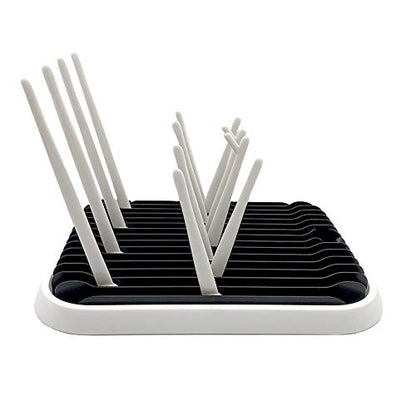 Baby Bottle Drying Rack Dryer Space Saving Travel Holder for Pump Cup Plastic Accessories(Black White) - color: Black