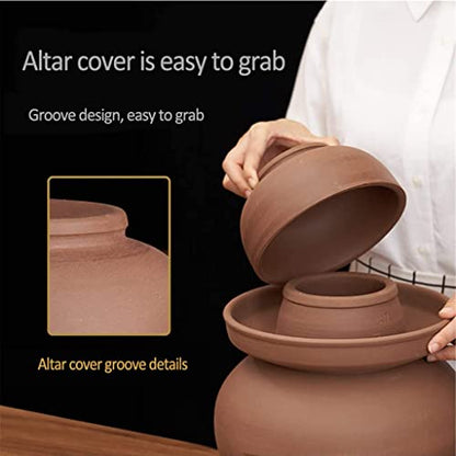 Traditional Chinese Porcelain Pickle Jar, Ceramic Fermenting Jar with Water Seal Airlock Lid, Stoneware Fermenter for Kimchi, Sauerkraut, 2.5KG - size: 2.5KG