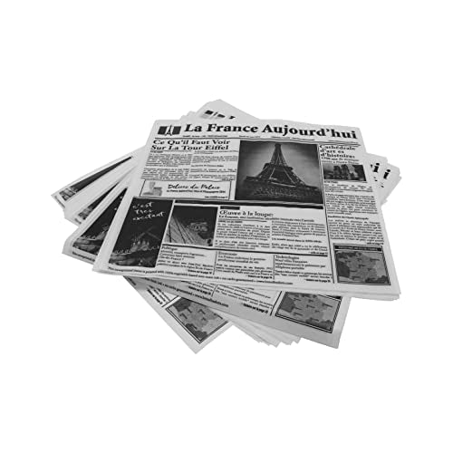 G.E.T. 4-TF1600 12" x 12" White Food-Safe French Newsprint Liner, Food Basket Liner, Deli Wrap, Clipper Mill (Pack of 1000) - color: French Newsprint, size: 12" x 12", style: 1000 Sheets
