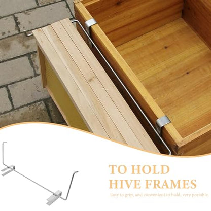 Yardwe Bee Hive Frame Holder Stainless Steel Beekeeping Frame Holder Bee Frame Bracket Beekeeping Perch Beekeeping Supplies
