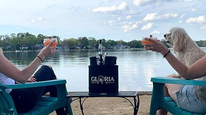 Gloria 7L (1.8 Gal) Mini Keg, Pressurized Keg for Drinks, with Tap System, Co2 Regulated, Stainless Steel - size: 7L Black