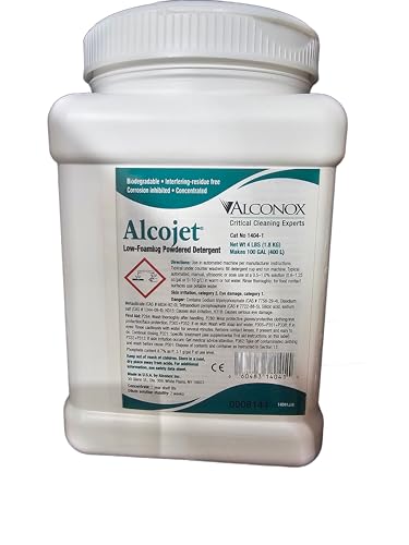 Alconox 1404 Alcojet Low Foaming Powdered Detergent, 4 lbs Box (Case of 9) - size: 63.49 Ounce (Pack of 9)