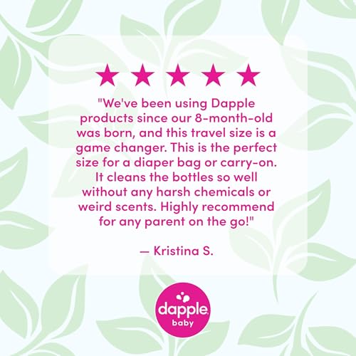 Dapple Baby Travel Cleaning Kit - 5 Piece- Baby Bottle & Dish Soap, Bottle Brushes, and Drying Rack - Newborn Essentials - size: Travel Kit (Pack of 1)