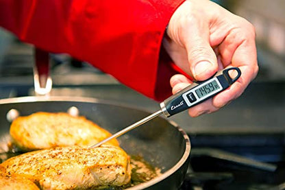 Escali DH1 Gourmet Digital Meat Thermometer with Extra Long Probe, NSF Certified, Black - color: Black