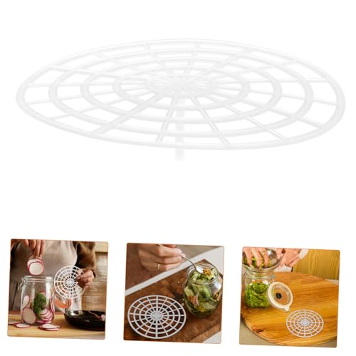 Cabilock 5pcs Vegetable Fermentation Press Rack for Pickling Jars Round Mesh Tamper for Kimchi and Sauerkraut Enhances Flavor and Effortless Pressing