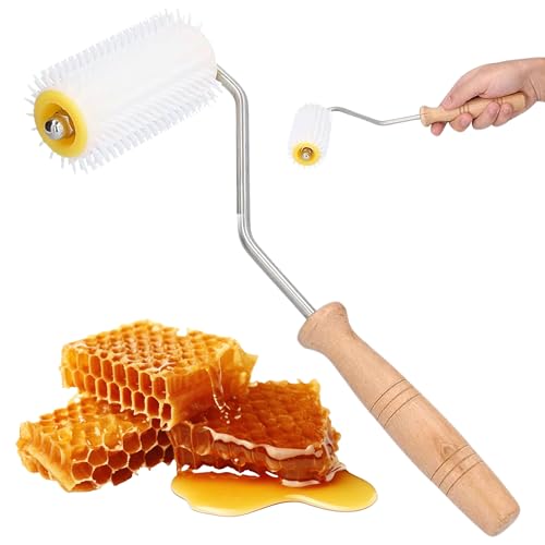 SunVara Honey Uncapping Needle Roller Honey Extractor Equipment, Honey Spinner Extractor Honey Uncapping Roller for Beekeepers Needle Recapping Honey Uncapping Tool Beekeeping Honey Decapping Tool