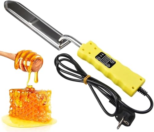 Honey Uncapping Knife, Stainless Steel Electric Cutter with Display for Beekeeping, Wax Extraction Tool, Easy Honey Cutting for Beekeeper Collection