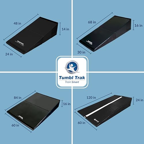 Tumbl Trak Folding Incline Mat - color: Black, size: 30 in x 68 in x 16 in