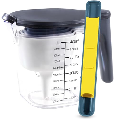 11-Pc Stackable Measuring Cups & Spoons Set with Lids, Blue | BPA-free & dishwasher safe. Premium 11-piece nested cups & spoons set with lid. Includes 1 adjustable measuring spoon. - color: 11 Piece - Blue