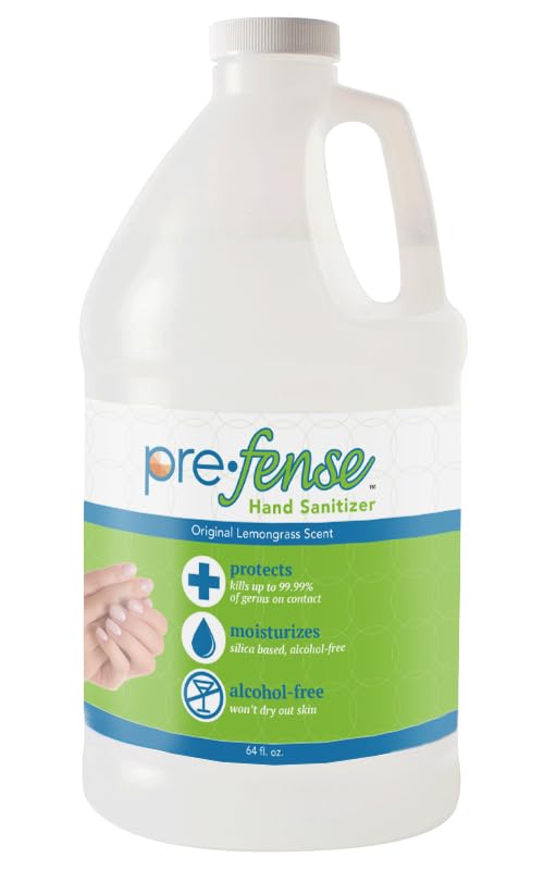 Foam Hand Sanitizer Jug - Kills 99.9% of Common Germs - Alcohol-Free - Moisturizing, Non-Skin Drying, Water-Based Formula - Made in USA - Lemongrass Scent - ½ Gallon (64 oz) - 1 Pack - size: 64 Fl Oz (Pack of 1)