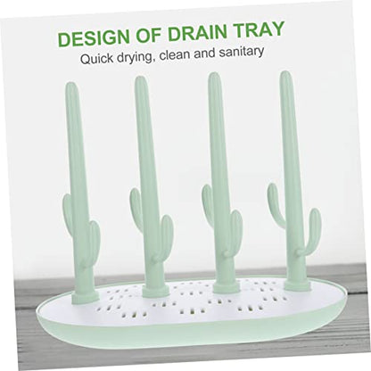 Toddmomy Plastic Bottle Drying Rack Space-Saving Organizer for Milk Bottles and Pacifiers Durable Material Easy to Install and Clean for Feeding Accessories