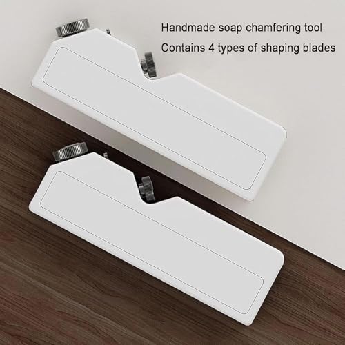 Handmade Soap Trimmer, Cold Soap Edger Beveler Planer with 4 Styling Knives: 45° Angle/Small R/Inner Arc/Large R Chamfering, for Square/Round Cold Soap Candle Making