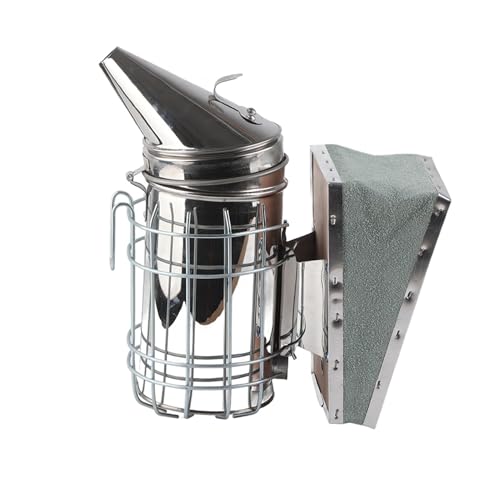 Honey Keeper Bee Hive Smoker, Bee Smoker Stainless Steel, Bee Hive Smoker with Heat Shielding Suitable for Air Flow and Heat Protection